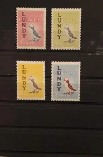 Lundy; EUROPA 1962, 4 Werte, gezähnt, MNH; lesen