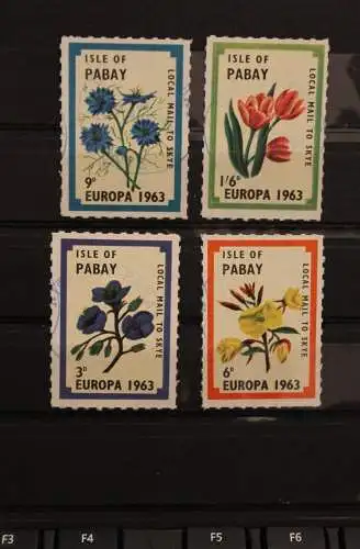 Isle of Pabay; EUROPA 1963; 4 Werte, gezähnt, gebraucht; lesen