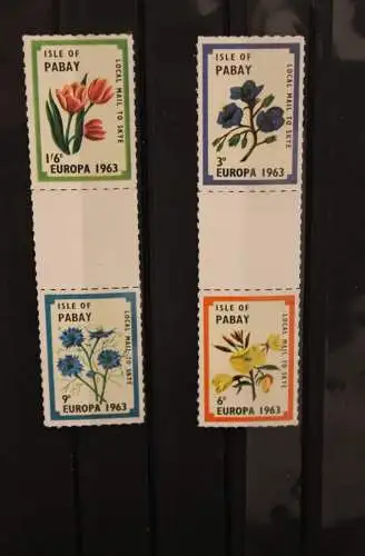 Isle of Pabay; EUROPA 1963; 4 Werte, gezähnt, Zwischensteg,  MNH; lesen