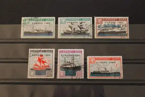 Guernsey-Sark; EUROPA 1963, 6 Werte, gezähnt, gebraucht,  lesen