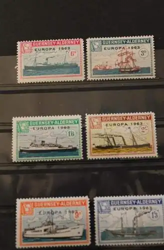 Guernsey-Alderney; EUROPA 1963, 6 Werte, gezähnt, MNH; lesen