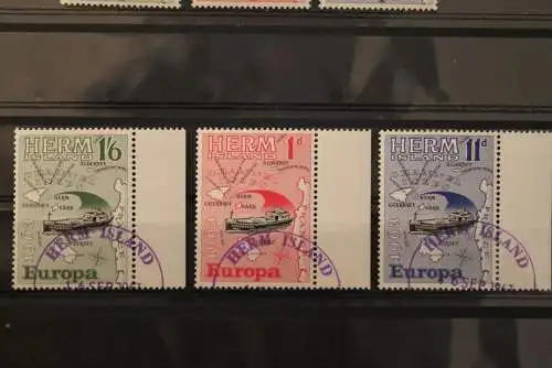 Herm Island; EUROPA 1963, 3 Werte, gezähnt, gebraucht; lesen