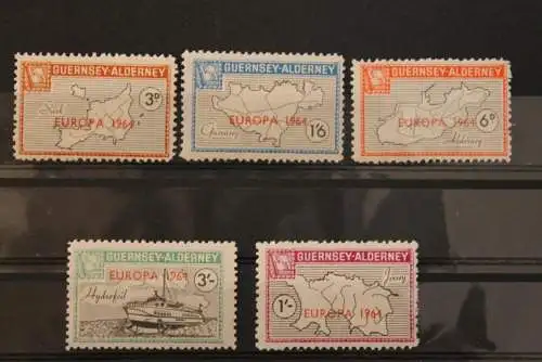 Guernsey-Alderney; EUROPA 1964, 5 Werte, gezähnt, MNH; lesen