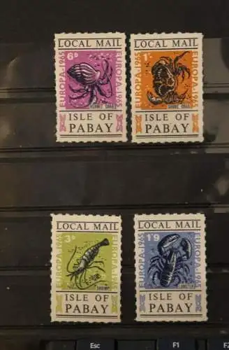 Isle of Pabay; EUROPA 1965, 4 Werte,  gezähnt, MNH; lesen