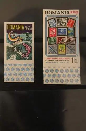 EUROPA; Rumänien; 1966 EUROPA-Vignette; Satz mit  2 Werten, ungezähnt, MNH, lesen