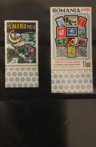 EUROPA; Rumänien; 1966 EUROPA-Vignette; Satz mit  2 Werten, gezähnt, MNH, lesen