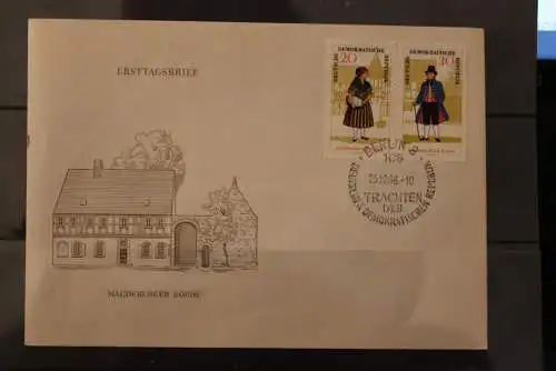 DDR; Trachten 1966, MiNr. 1214-19; FDC 1-3