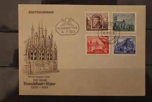 DDR; Frankfurt/Oder; 1953, MiNr. 358-61; FDC