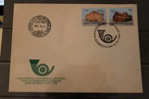 Ungarn 1991; FDC: CEPT-Aufnahme Ungarns; MiNr. 4131 B-32 B, ungezähnt, selten