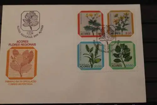 Azoren 1981, Blumen, auf FDC