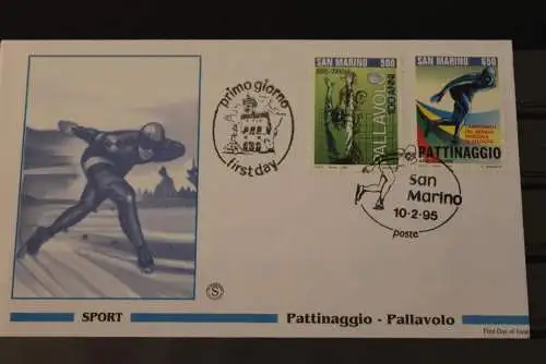 San Marino 1995, 2 FDC; Sommer- und Wintersport