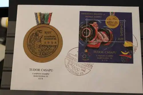 Moldova 1992; Olympische Spiele '92; Blockausgabe, FDC