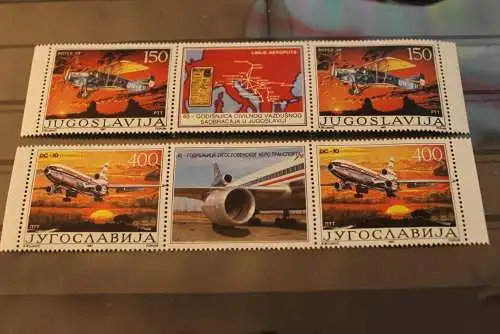 Jugoslawien, Flugzeuge, 1987, ZD mit Zf, MNH