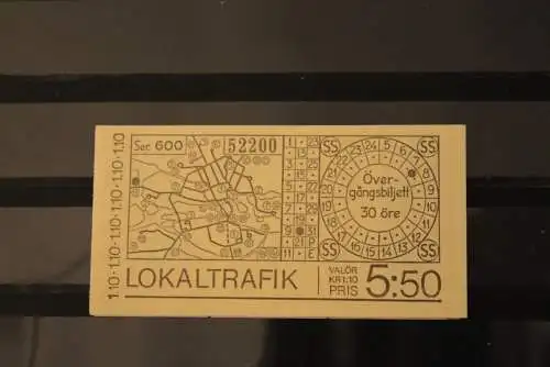 Schweden 1977, Lokalverkehr, Markenheft, MNH