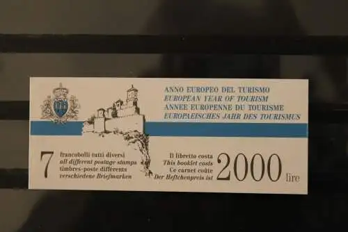 San Marino 1990, Europäisches Jahr des Tourismus, Markenheft; MH 2, gebraucht