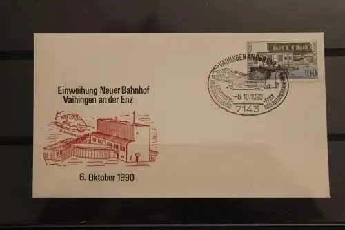 Deutschland, Einweihung Neuer Bahnhof Vaihingen / Enz 1990