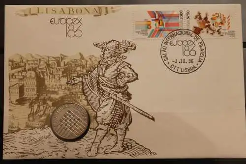 Portugal, Numisbrief "Europex 86"