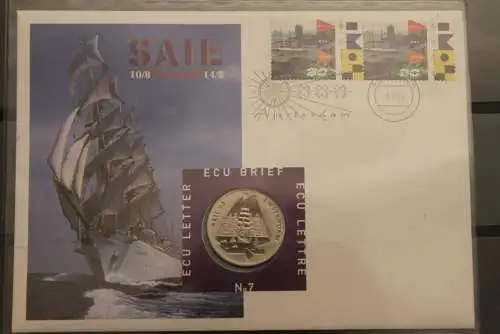 Niederlande, ECU - Numisbrief  Nr. 7; 1995; ECU - Brief SAIL 95