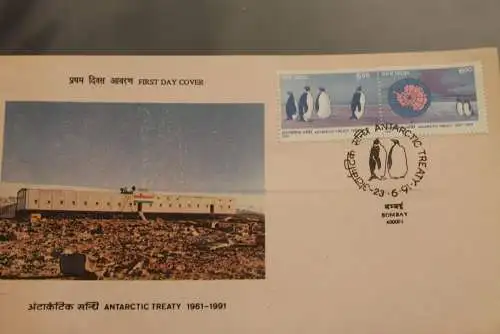 Indien; Antarctic Treaty 1961-1991; FDC