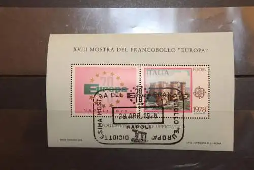 Italien, Vignette zur EUROPA-Briefmarken-Ausstellung "EUROPA 78-Napoli", mit Ausstellungsstempel