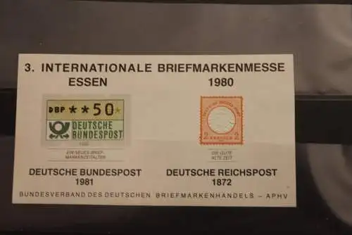 Deutschland, Vignette zur 3. Intern. Briefmarkenmesse Essen 1980