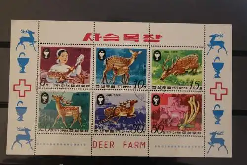 Korea, Rehe, Blockausgabe, gebraucht