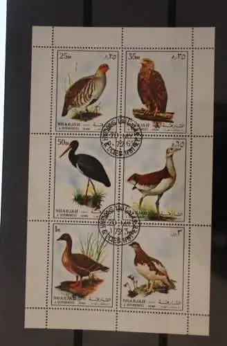 Sharjah 1972, Vögel, Blockausgabe, gebraucht