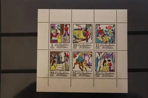 Kleinbogen; Märchen VII 1972; MiNr. 1801-06; postfrisch; ndgz, unten