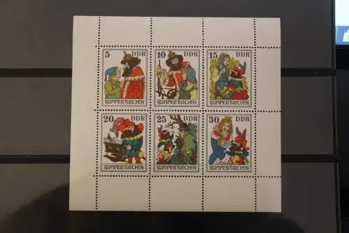 Kleinbogen; Märchen XI, 1976; MiNr. 2187-92, postfrisch, ndgz; links; RRR