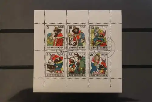Kleinbogen; Märchen XI, 1976; MiNr. 2187-92, gestempelt, ndgz; unten