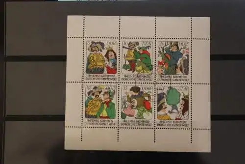 Kleinbogen; Märchen XII, 1977; MiNr. 2281-86, gestempelt, ndgz; unten