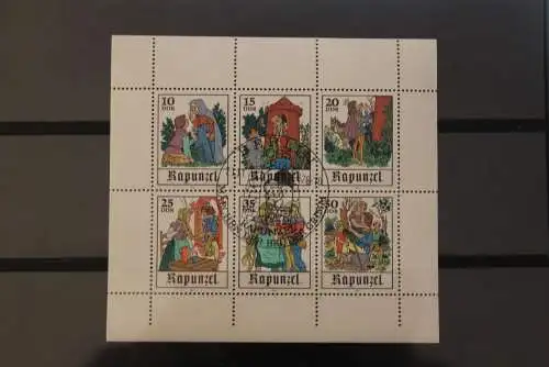 Kleinbogen; Märchen XIII, 1978; MiNr. 2382-87, gestempelt, ndgz; unten