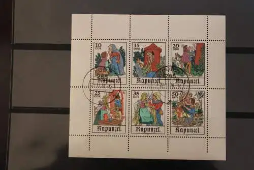 Kleinbogen; Märchen XIII, 1978; MiNr. 2382-87, gestempelt, ndgz; unten