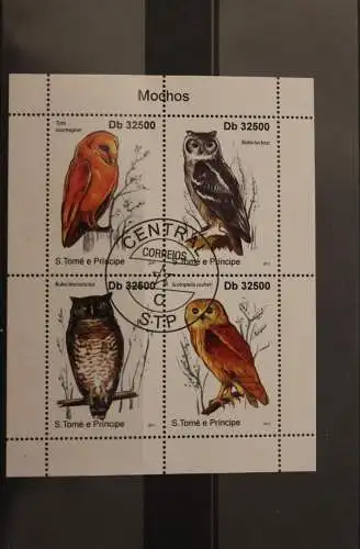 S. Tome e Principe; Eulen; 2011, gebraucht