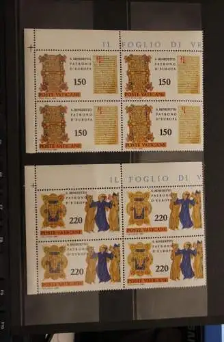 Italien 1980; 1500. Geburtstag des hl. Benedict von Nursia, 4-Block; MiNr. 759-63, MNH, postfrisch