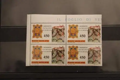 Italien 1980; 1500. Geburtstag des hl. Benedict von Nursia, 4-Block; MiNr. 759-63, MNH, postfrisch