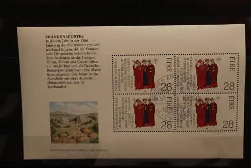 Irland; Frankenapostel, MH-Blatt, Ersttags-Sonderstempel; MiNr. 683