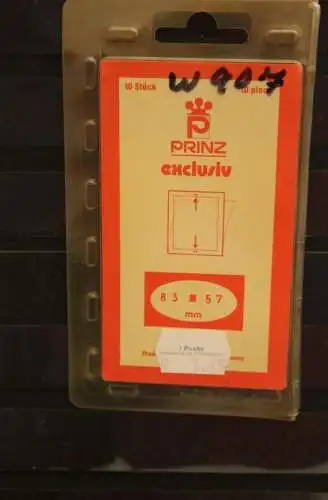 Klemmtaschen; Prinz (ähnl. Hawid); 83x57 mm, klar; 10 Streifen