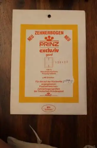 Klemmtaschen; Prinz (ähnl. Hawid); 138x82 mm, schwarz; 30 Streifen (2x15 Str.)