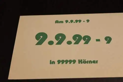 Deutschland:Schnapszahl Postleitzahl 99999 Körner 9.9.99-9; BPK: Münster