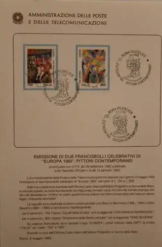 Ministerblatt Italien 1993; EUROPA, CEPT