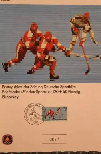 Für den Sport 1983; Ersttagsblatt der Sporthilfe; Berlin