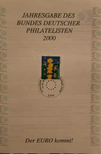 BRD; Jahresgabe des BDPh 2000: Gedenkblatt Nr. 22;  Europa