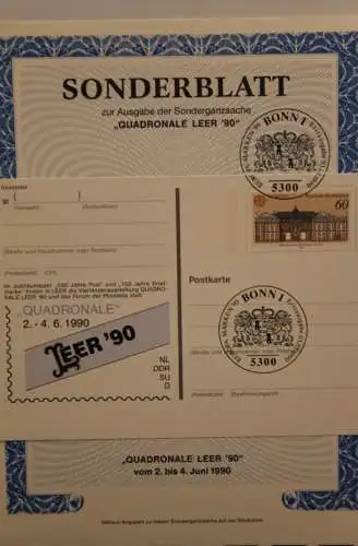 BRD; Sonderblatt,Erinnerungsblatt,Gedenkblatt: Quadronale Leer '90