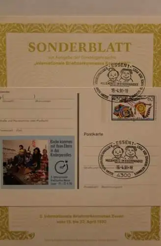 BRD; Sonderblatt,Erinnerungsblatt,Gedenkblatt: Intern. Briefmarken-Messe Essen 1990