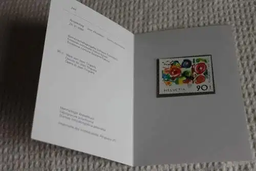 Schweiz, Ersttagsheft Nr. 244, Sonderpostmarken Gemeinschaftsausgabe Schweiz-Frankreich 1988, ungebraucht