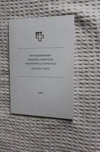 Schweiz, Ersttagsheft Nr. 239, Sonderpostmarken EUROPA CEPT 1988, ungebraucht
