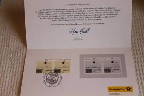 BRD, Treuegabe der Post für Abonennten 2009: Tag der Briefmarke; mit Schwarzdruck
