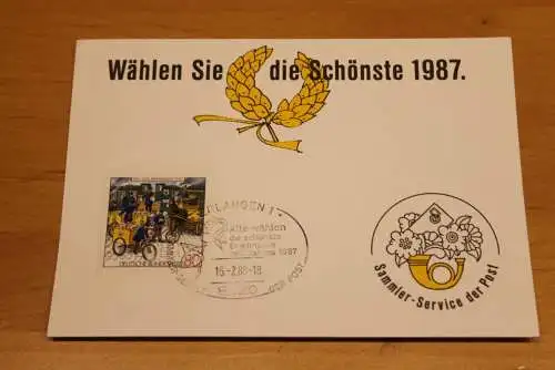 BRD;Sonderblatt,Erinnerungsblatt,Gedenkblatt: Wählen Sie die Schönste 1987; Sonderstempel Erlangen