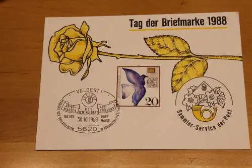 BRD;Sonderblatt,Erinnerungsblatt,Gedenkblatt: Tag der Briefmarke 1988; SST Velbert